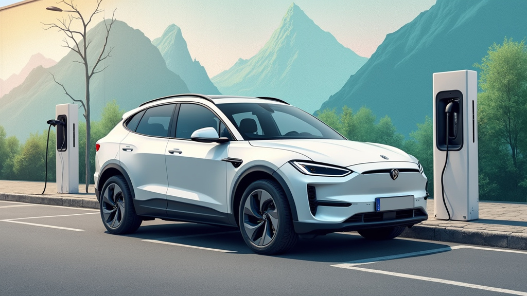 Voiture électrique en charge sur une borne murale à Boiscommun