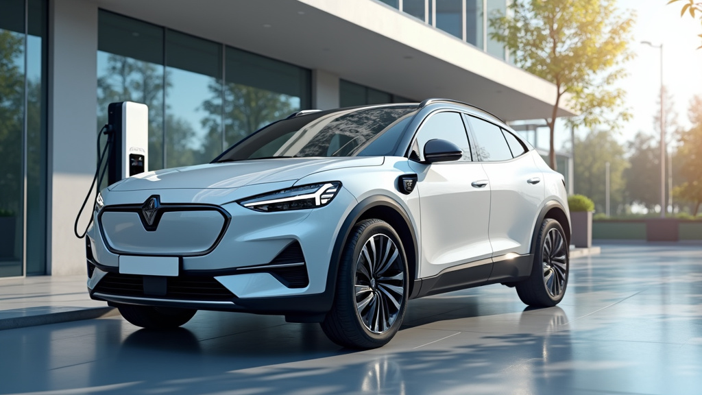 Voiture électrique en train de charger sur une borne installée à l