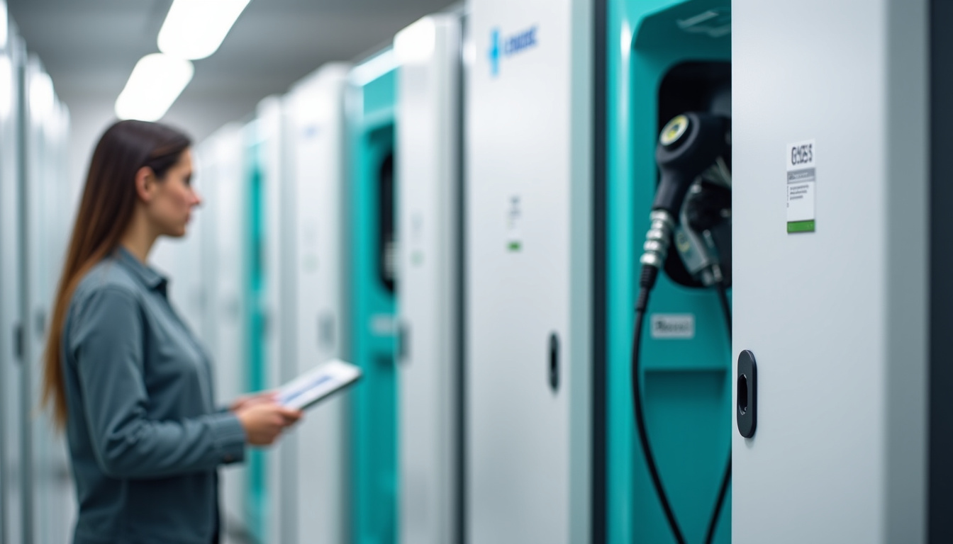 Borne de recharge électrique en fonctionnement à Marcey-les-Grèves