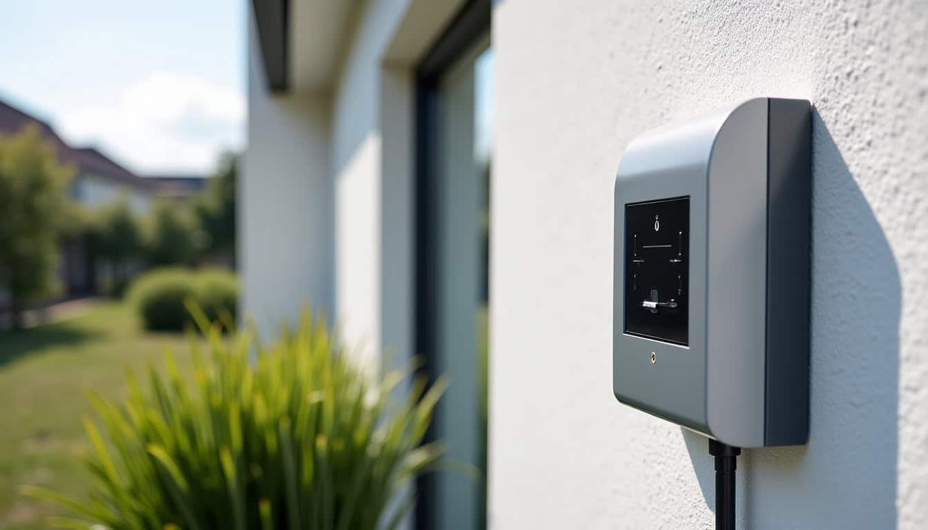 Borne de recharge électrique fonctionnelle en extérieur après installation