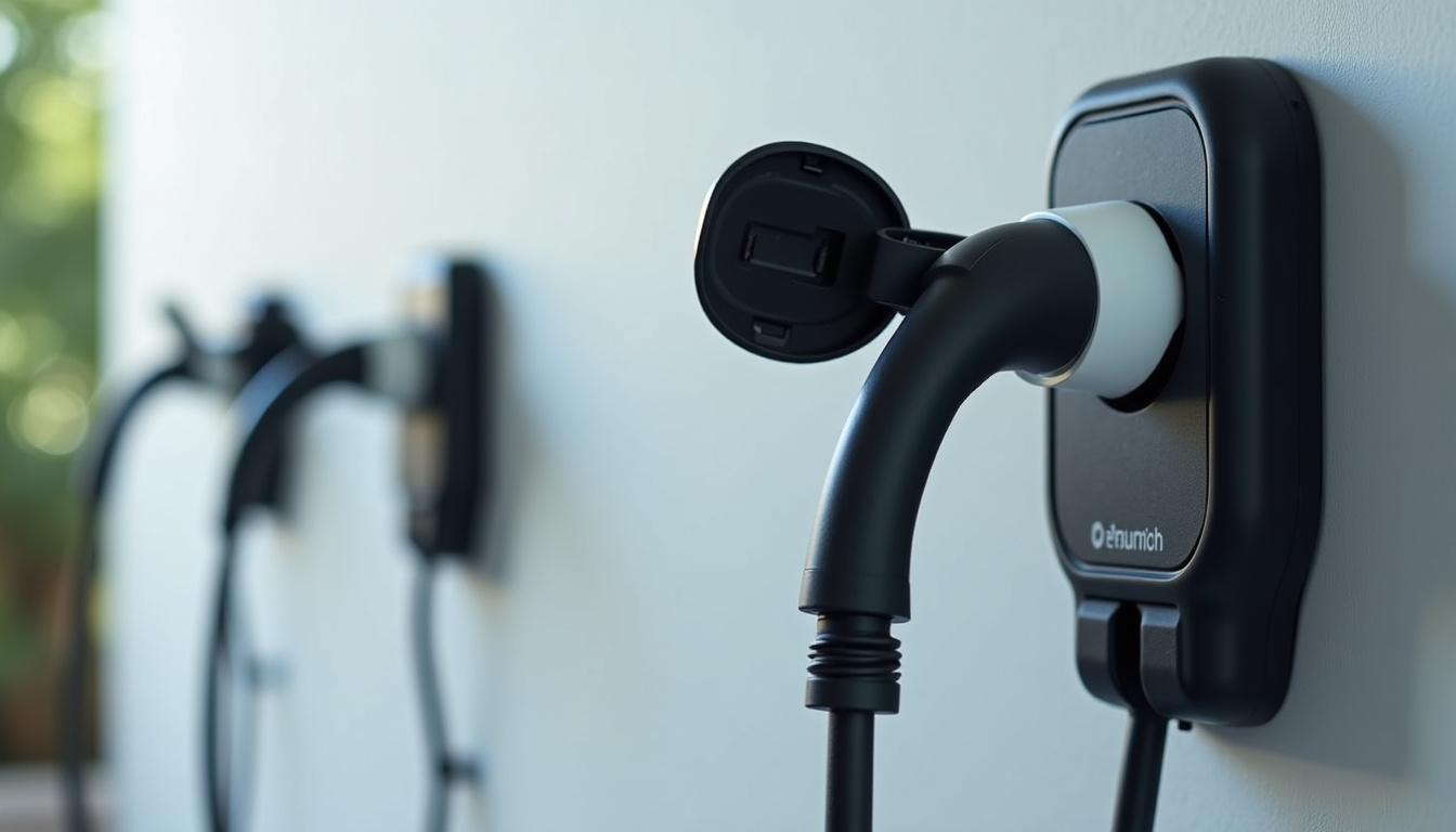 Borne de recharge électrique installée à l