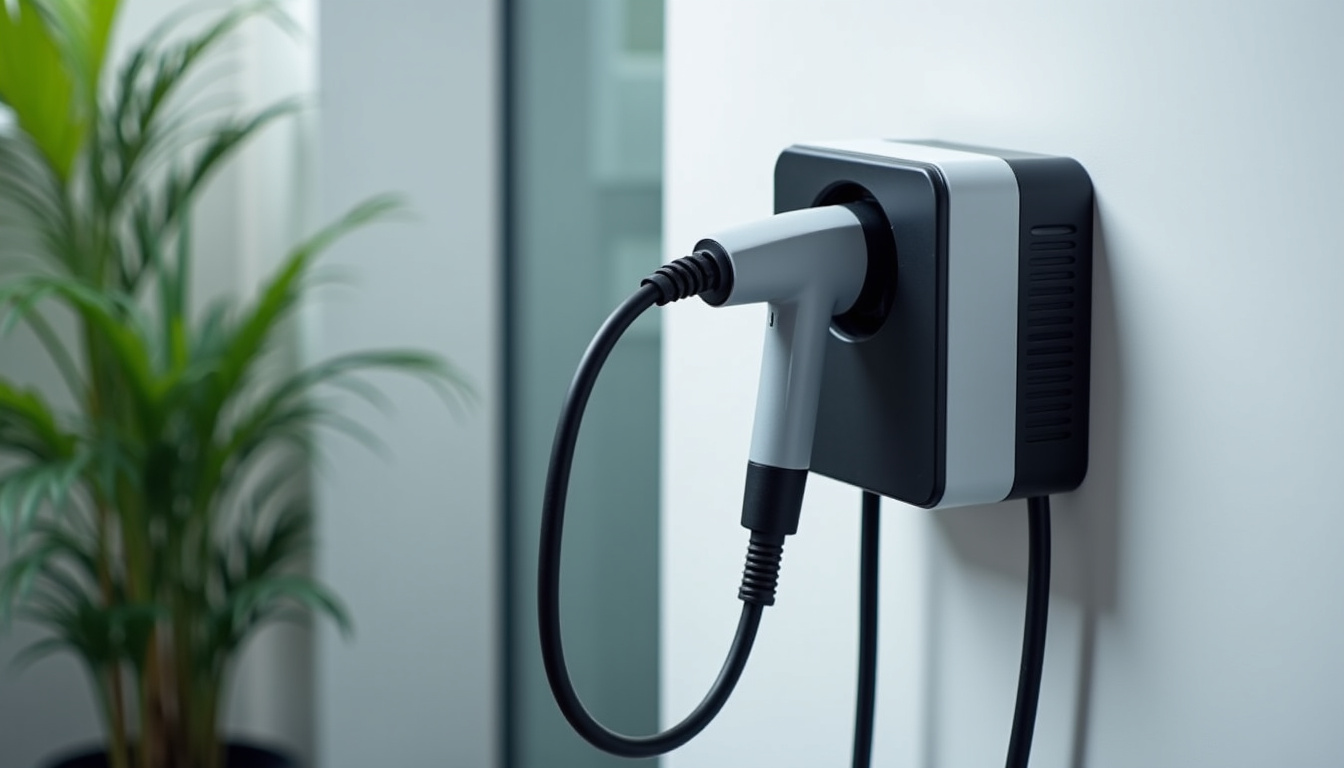 Borne de recharge électrique installée à l