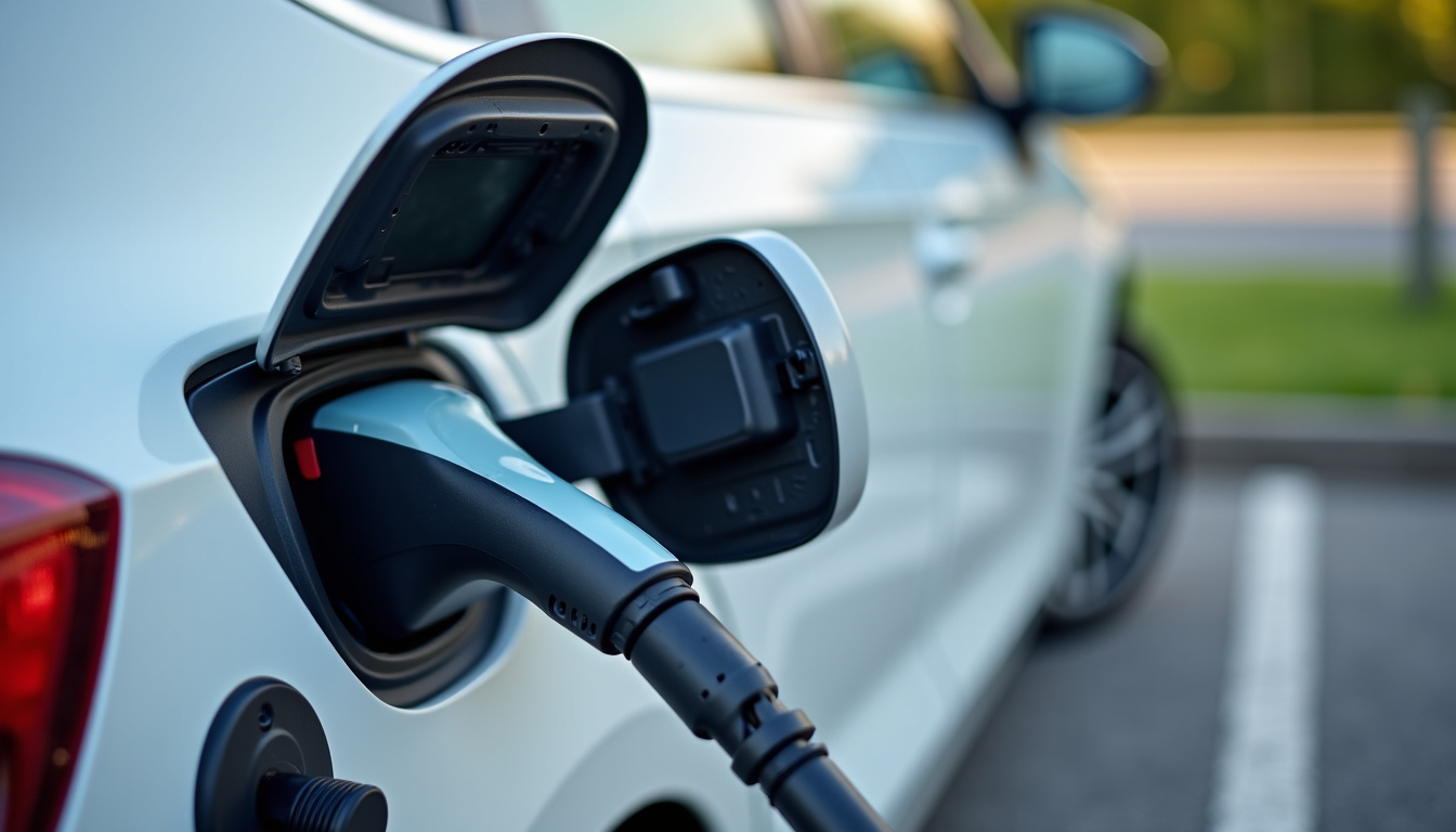 Borne de recharge électrique installée dans un parking d