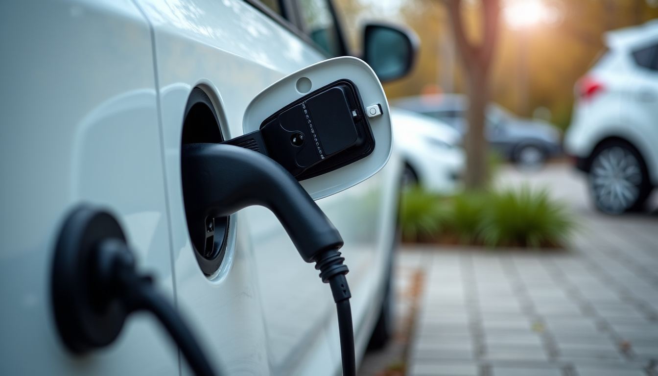 Borne de recharge installée dans un parking d