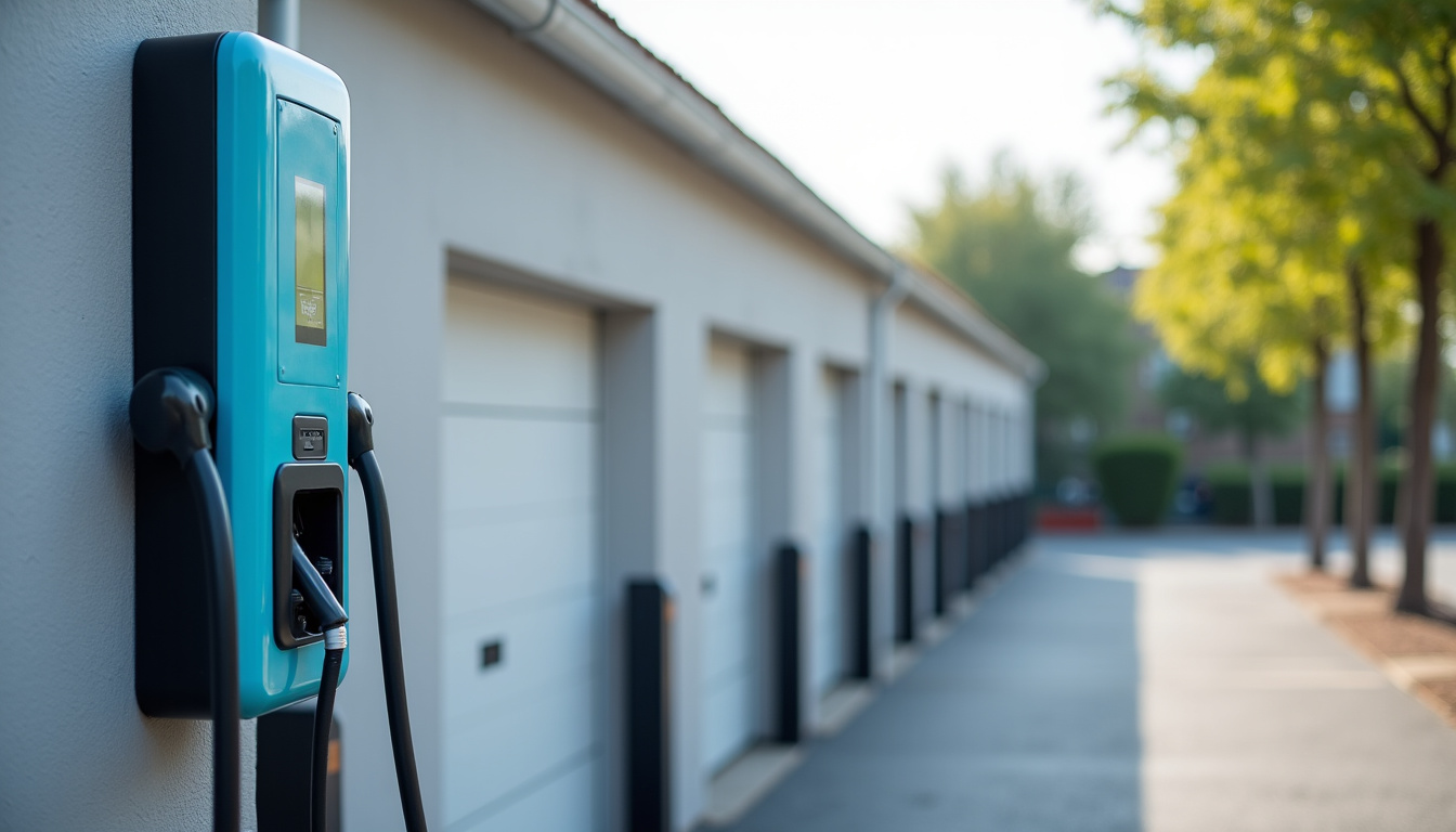 Borne de recharge installée dans un parking de copropriété à Colpo