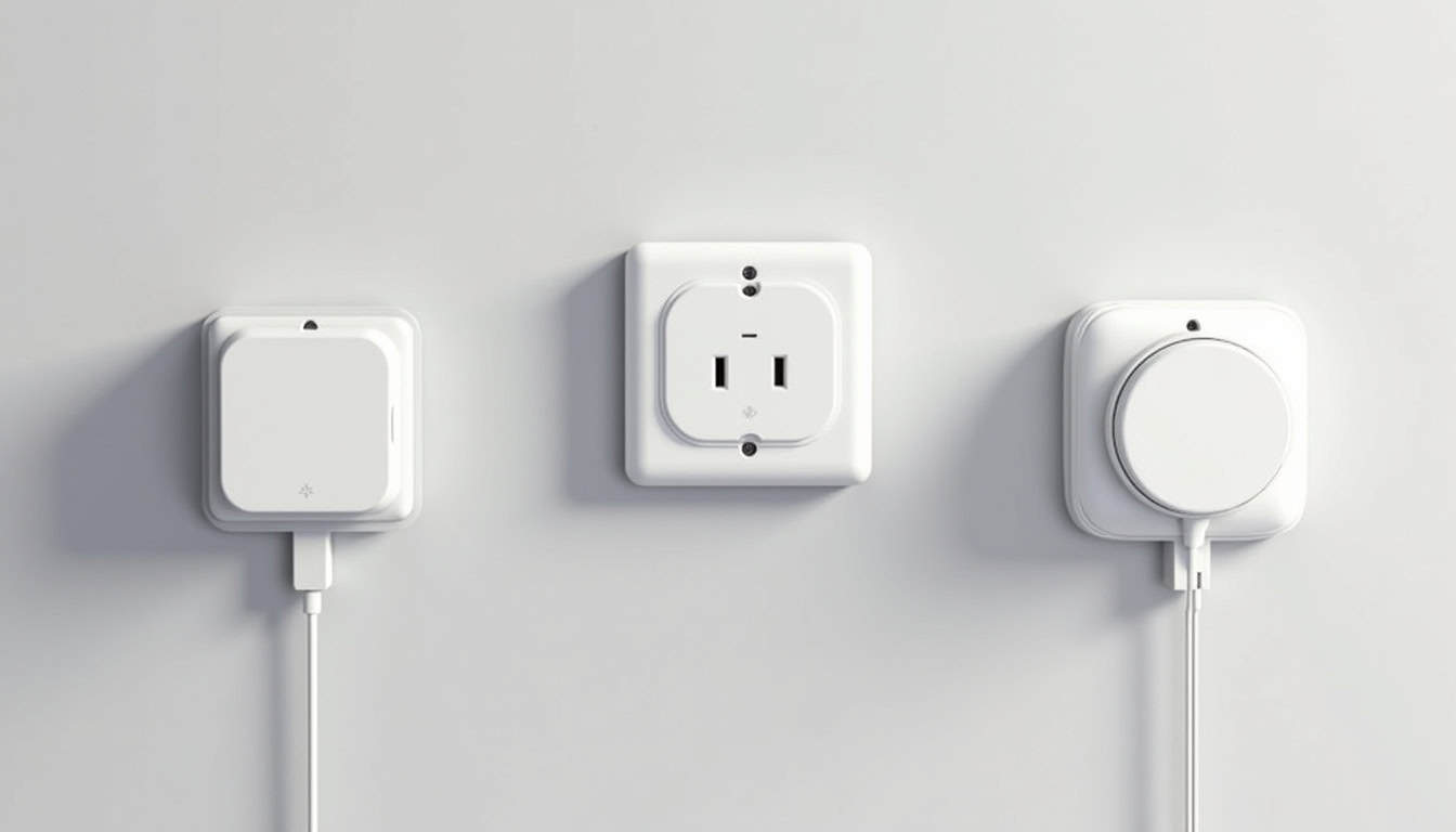 Comparaison visuelle des différents types de bornes de recharge électrique: wallbox, prise renforcée et borne connectée