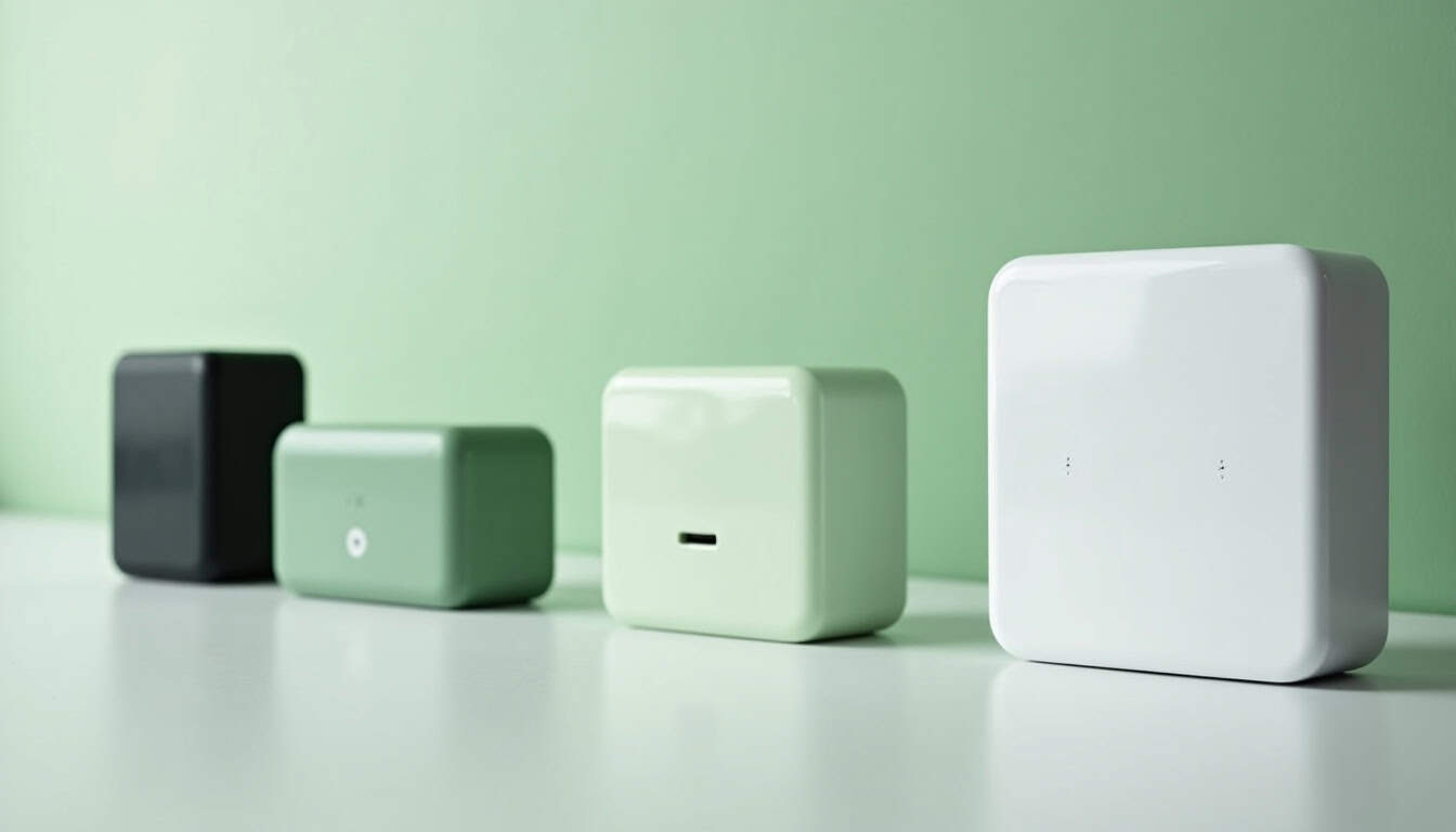 Comparaison visuelle des différents types de bornes de recharge: Wallbox, prise Green