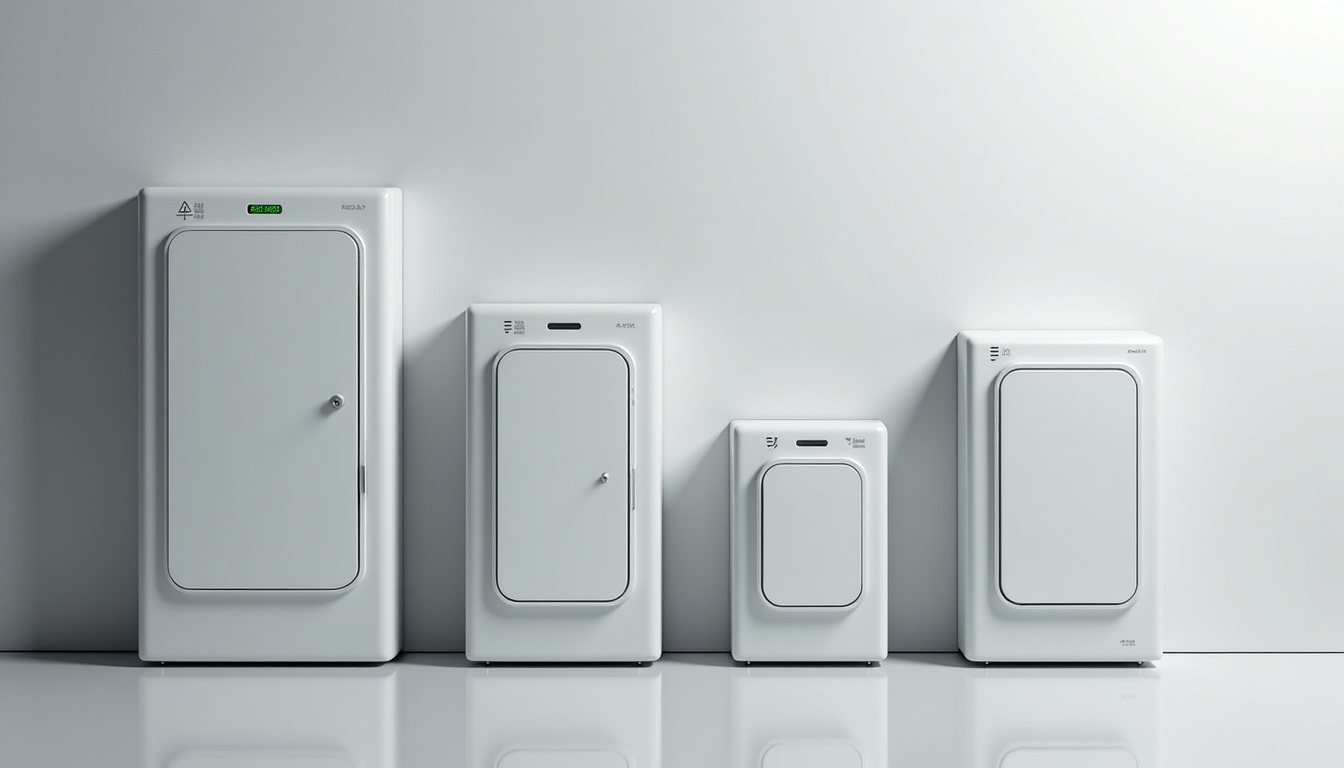 Différents modèles de bornes électriques installées à Winnezeele