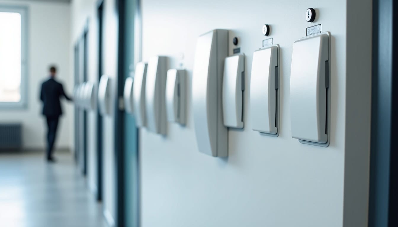 Différents types de bornes électriques installées à l