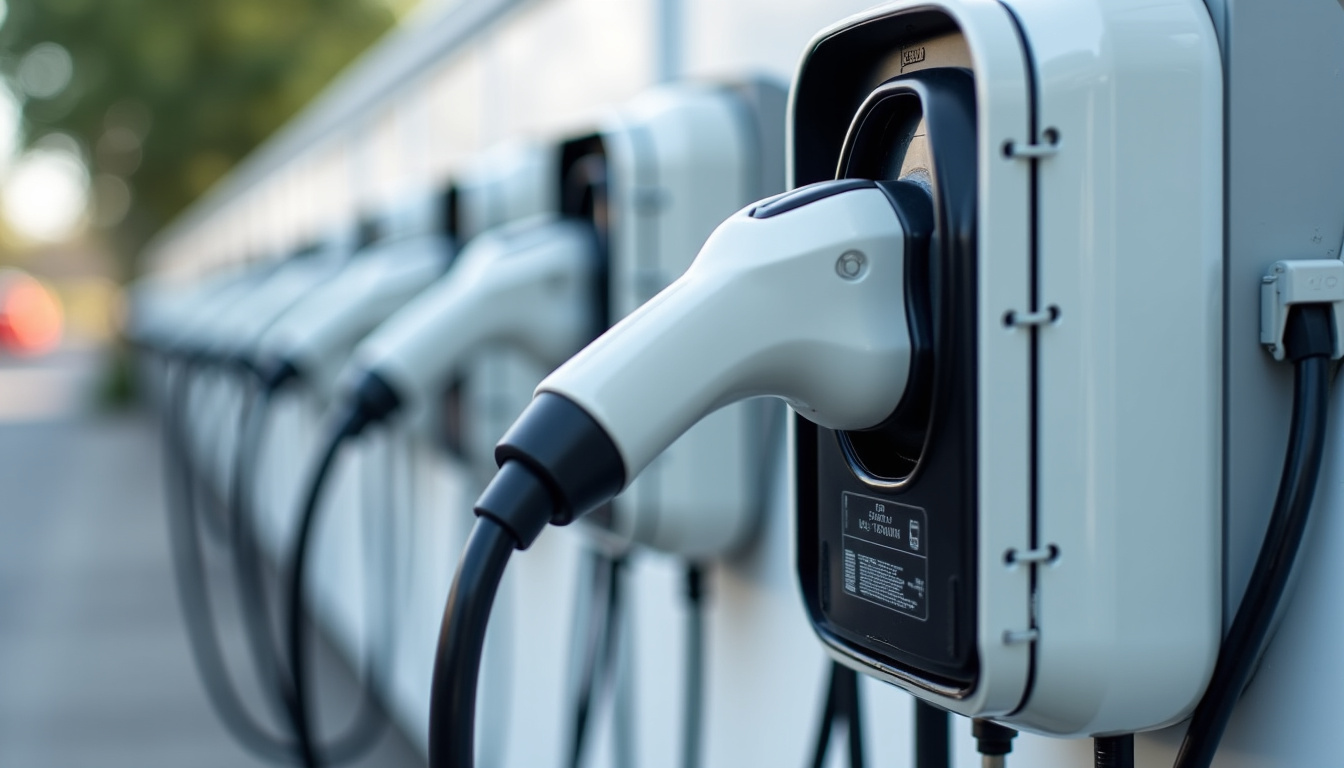 Installation de plusieurs bornes électriques sur un parking d