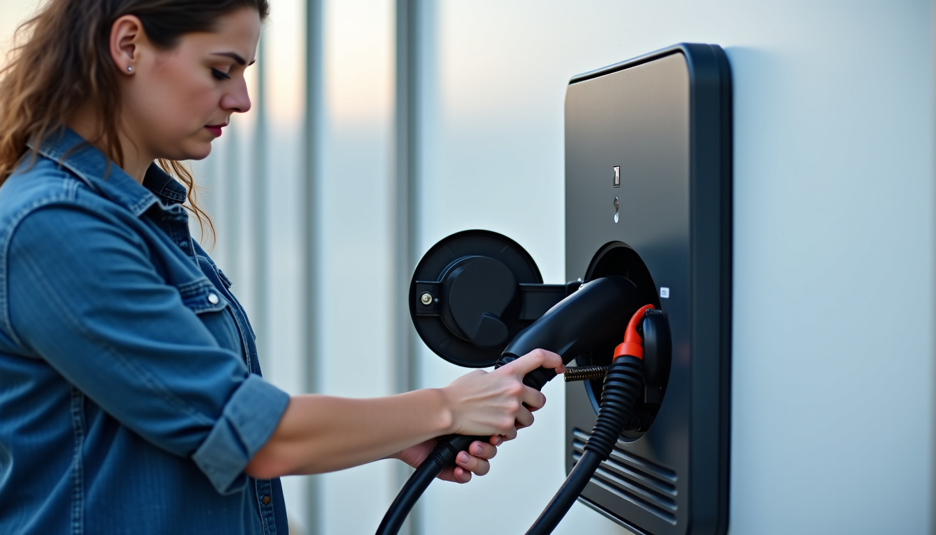 Intervention de maintenance sur une borne de recharge électrique à Villedômer