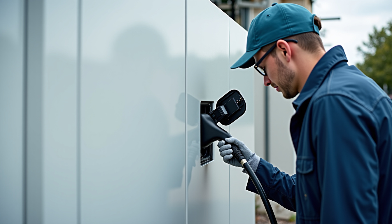 Préparation de l’installation d’une borne de recharge électrique à Monestiés