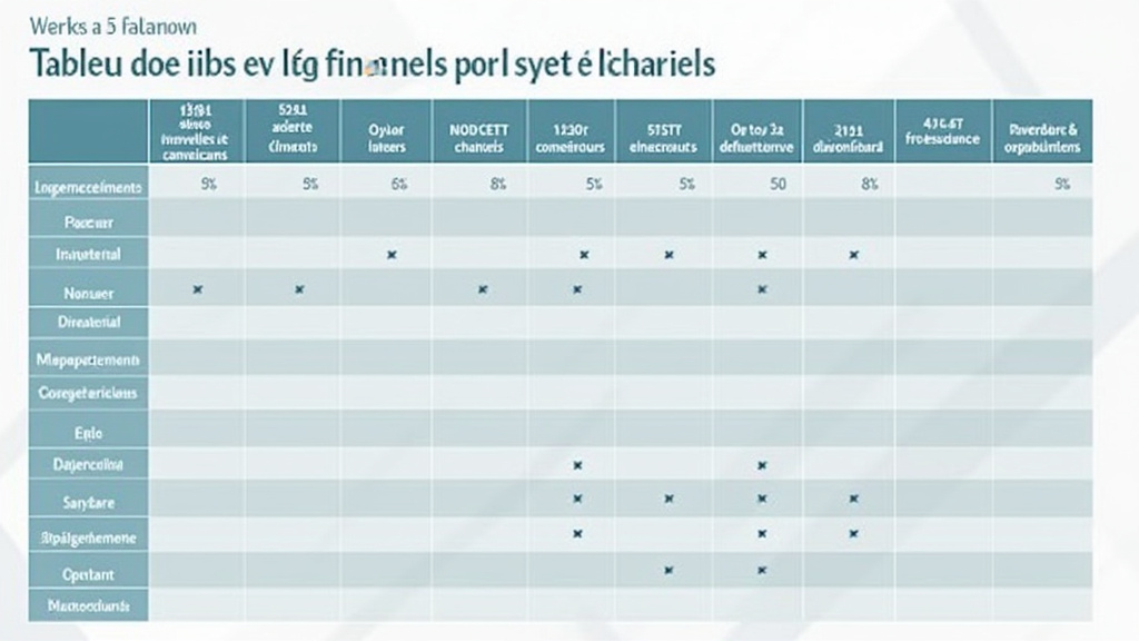 Tableau des aides financières pour l