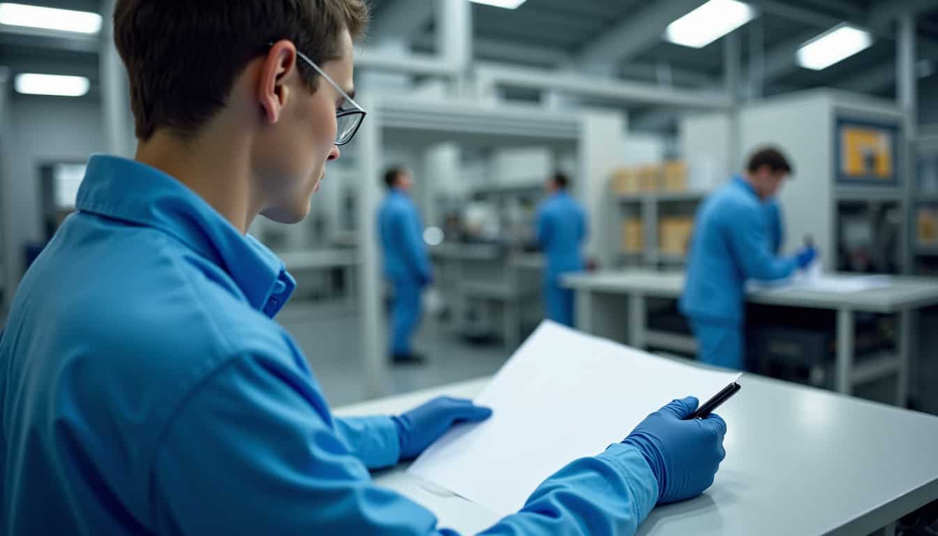 Technicien électricien vérifiant la valeur d