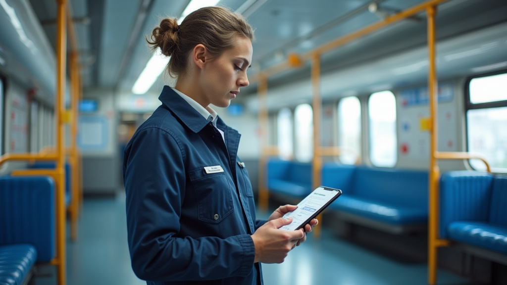 Technicien en train d