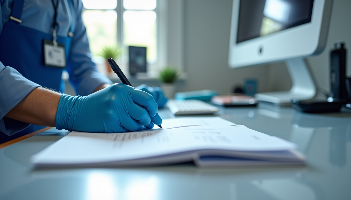 Technicien en train d