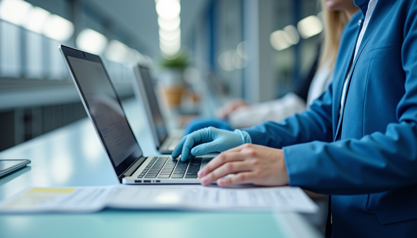 Technicien en train d