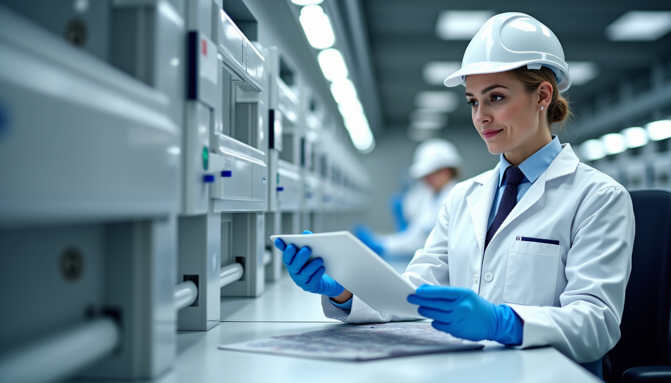 Technicien en train d