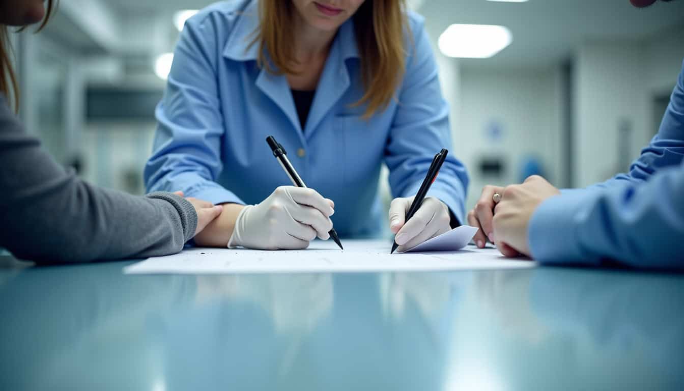 Technicien en train d