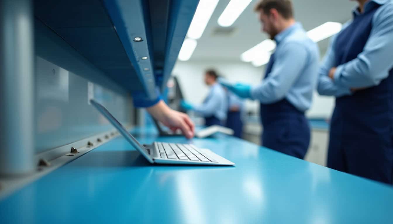 Technicien en train d