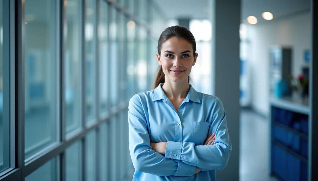 Technicien en train d