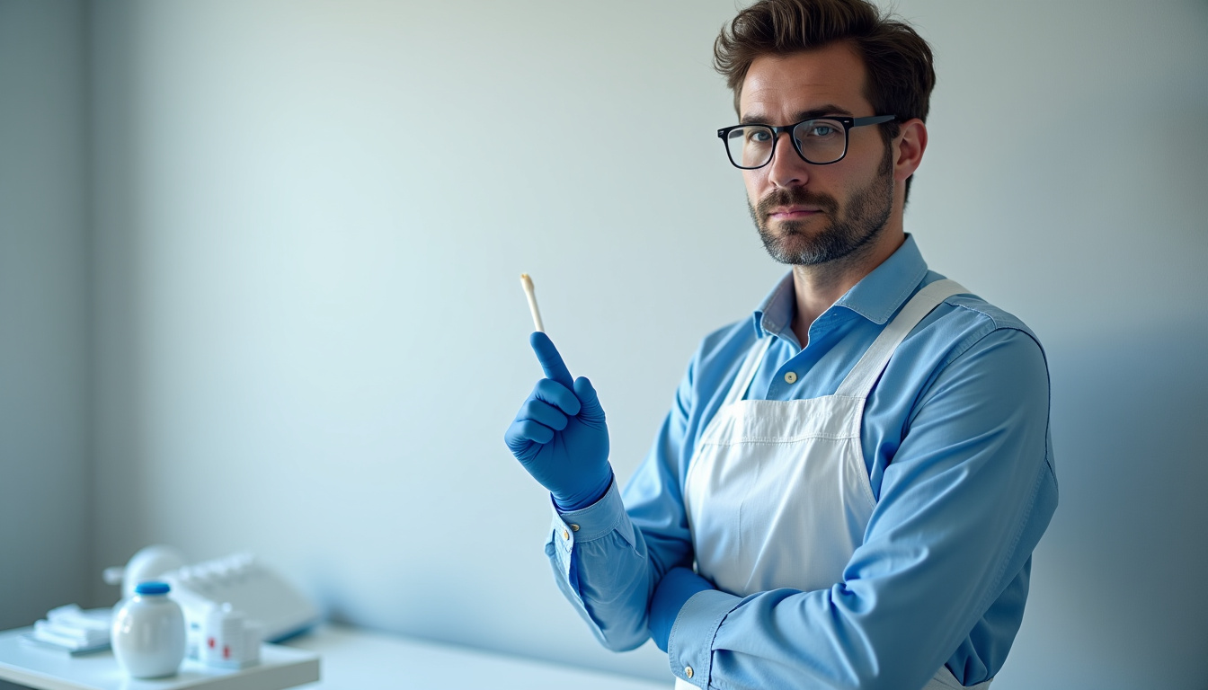 Technicien vérifiant l
