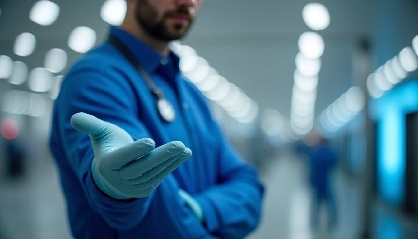 Technicien vérifiant la sécurité d