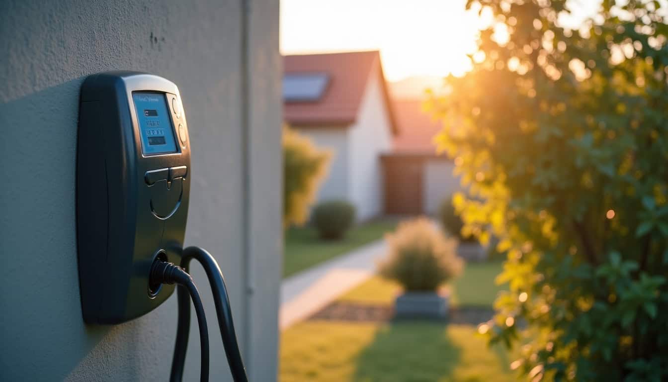 Borne de recharge électrique connectée à un système de panneaux solaires à Montbazens