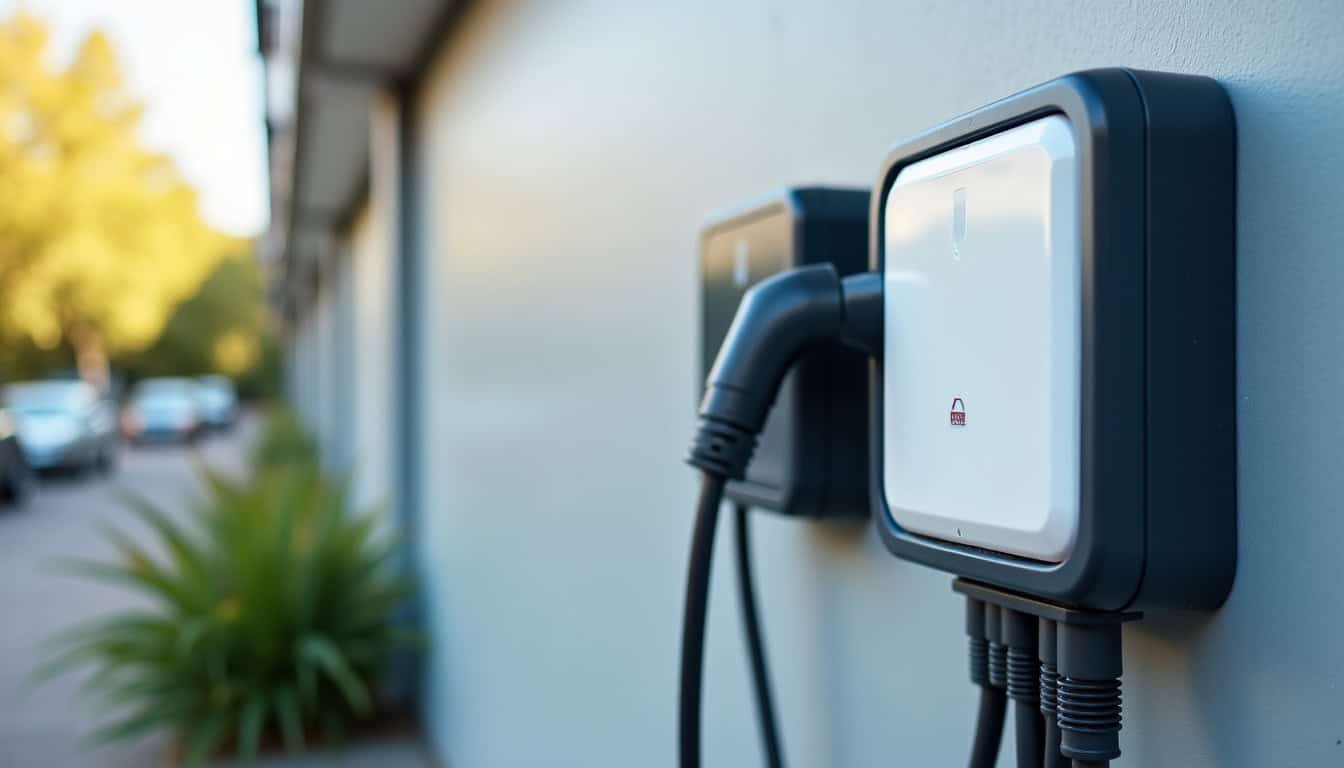 Borne de recharge électrique installée à l