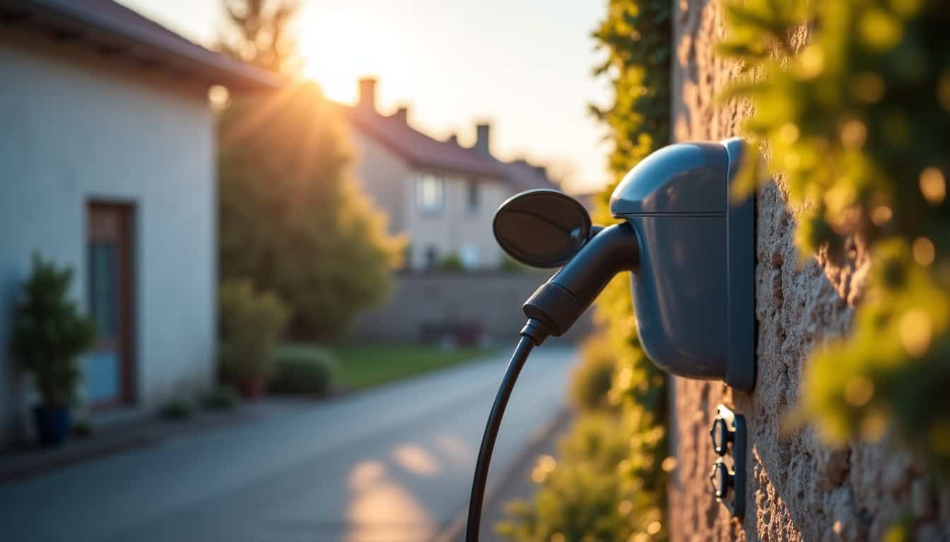 Borne de recharge électrique installée à l
