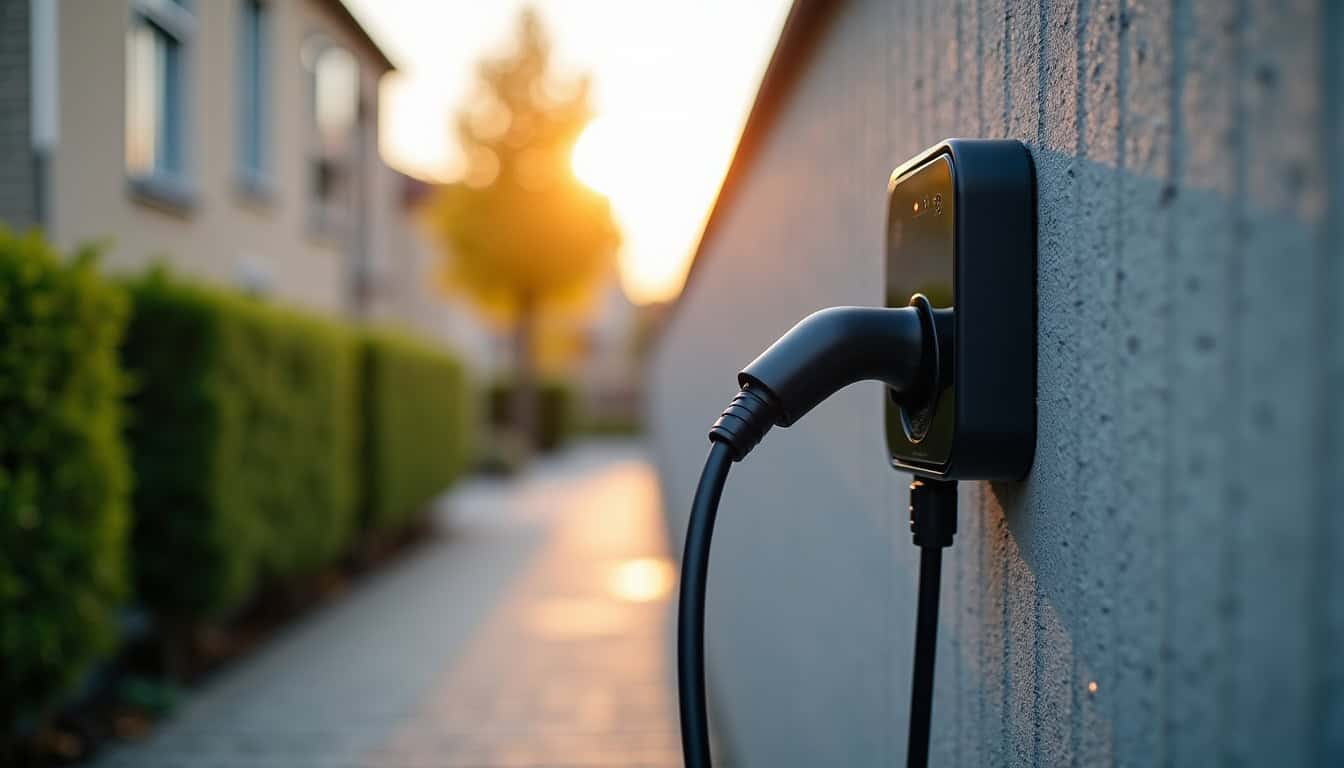 Borne de recharge électrique installée à l