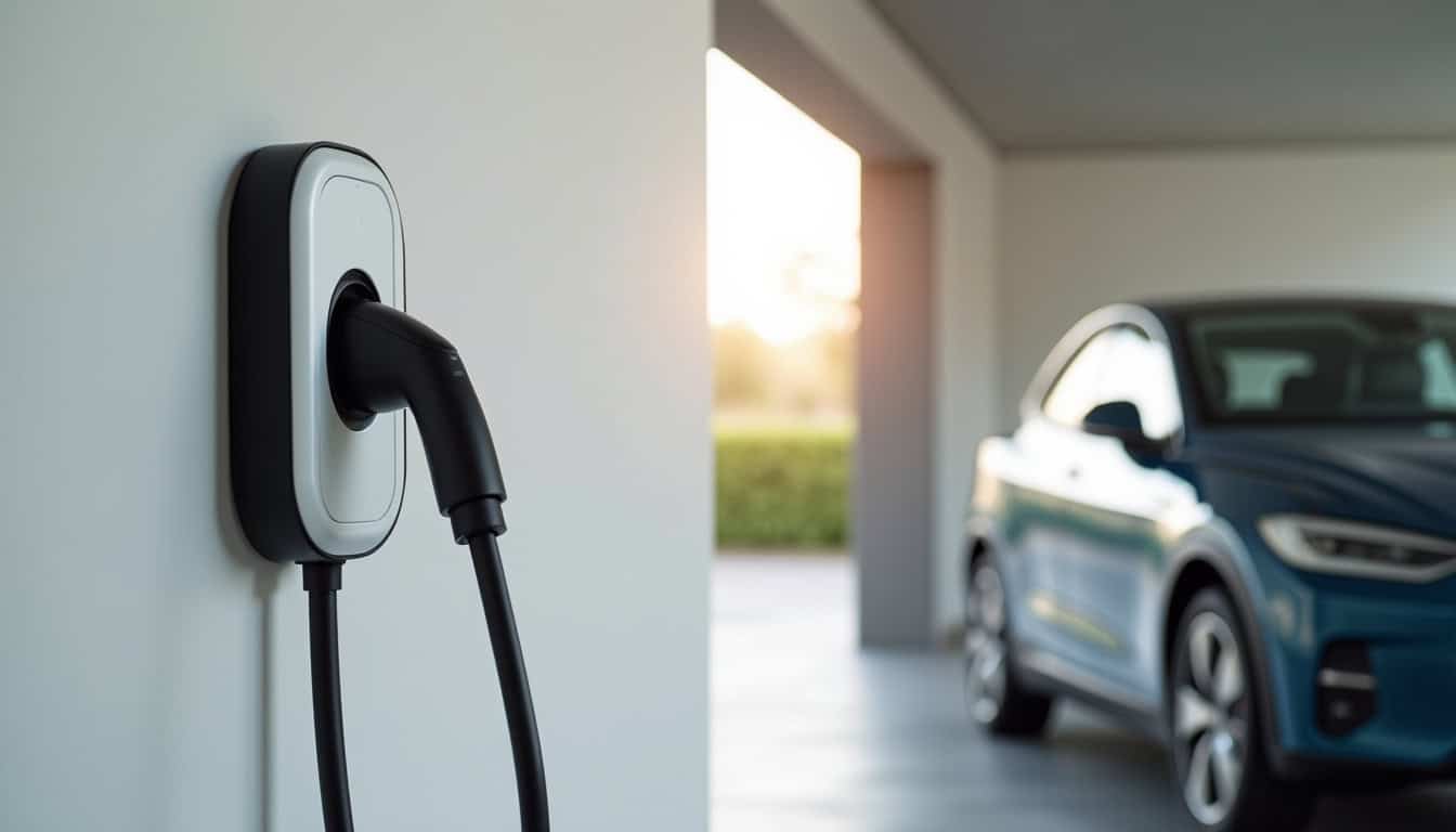 Borne de recharge électrique installée à l