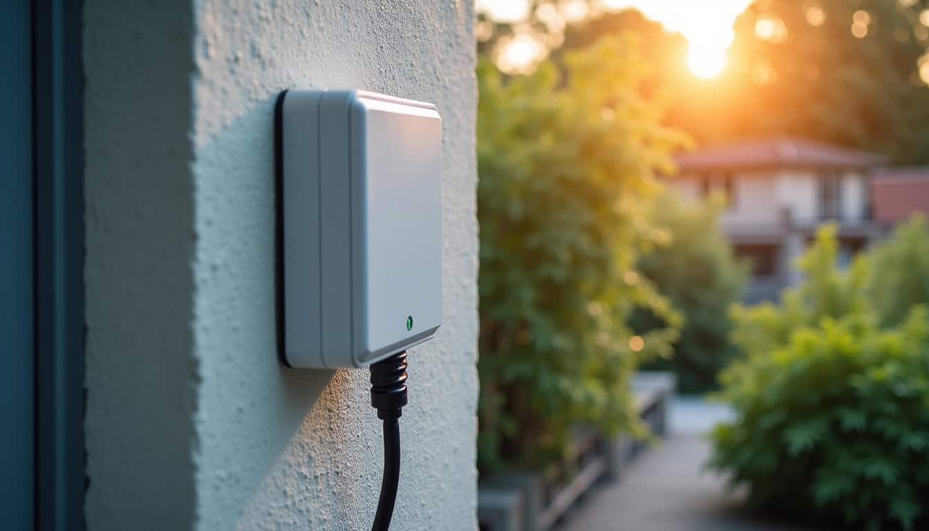 Borne de recharge installée à l