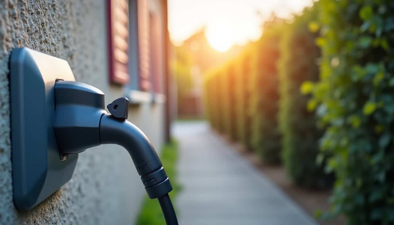 Borne de recharge installée à l