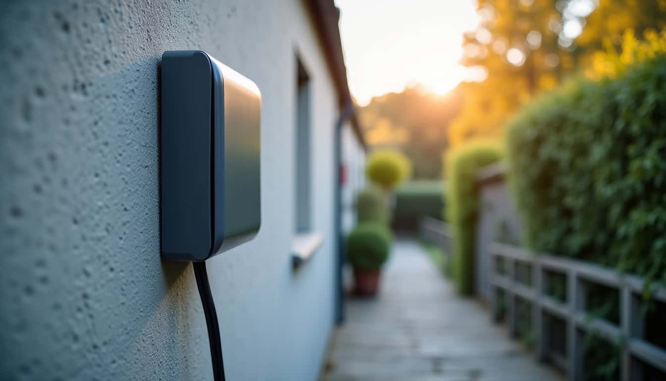 Borne de recharge murale installée à l