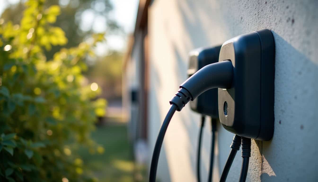 Borne de recharge publique à Oiron, réseau AlterBase - Séolis