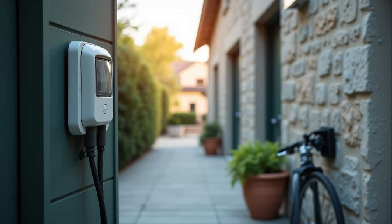Borne électrique installée dans un garage privé à Vignoc