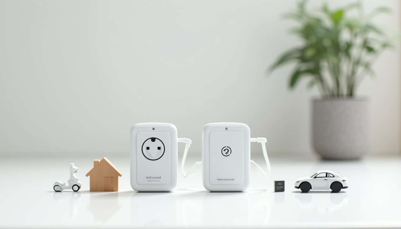 Comparaison entre prise renforcée et borne de recharge murale à Locmaria-Plouzané