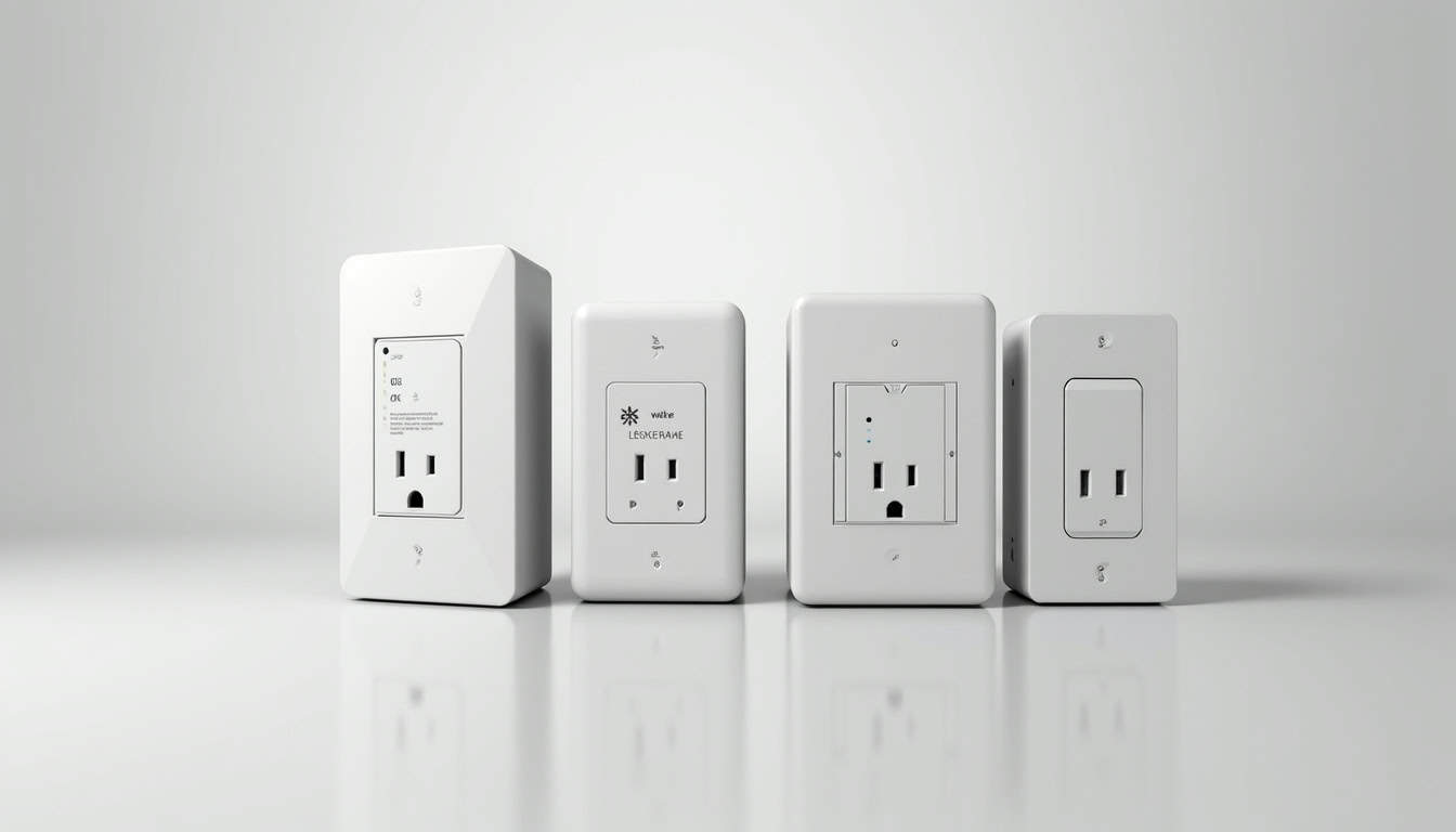 Comparaison visuelle des différents types de bornes de recharge: prise classique, prise renforcée, Wallbox monophasée et triphasée
