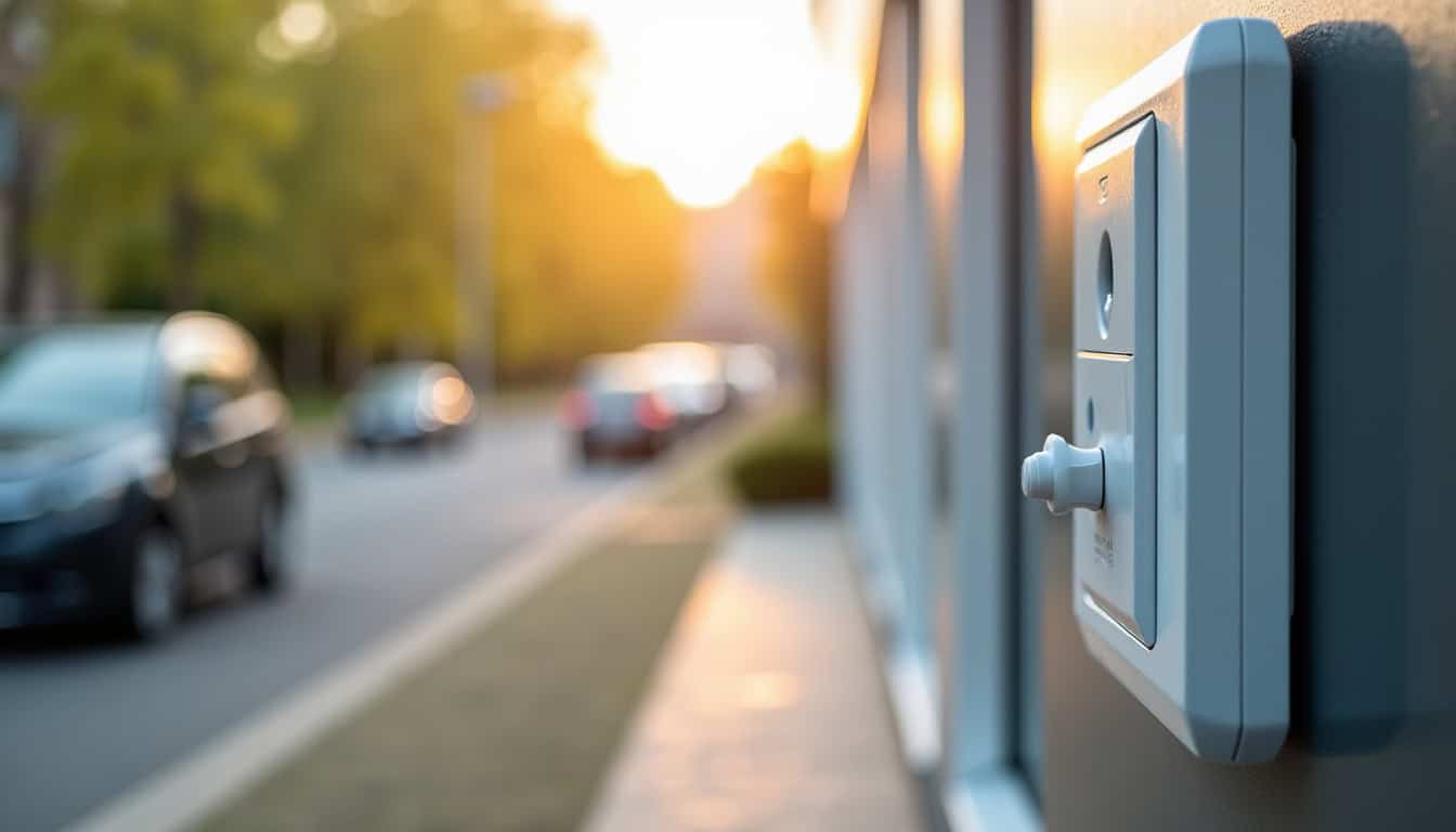 Comparaison visuelle des trois types de bornes de recharge: prise renforcée, wallbox standard et borne rapide, avec puissances et vitesses de charge indiquées