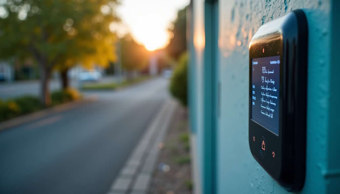 Comparatif des prix de bornes de recharge affichés sur un écran d
