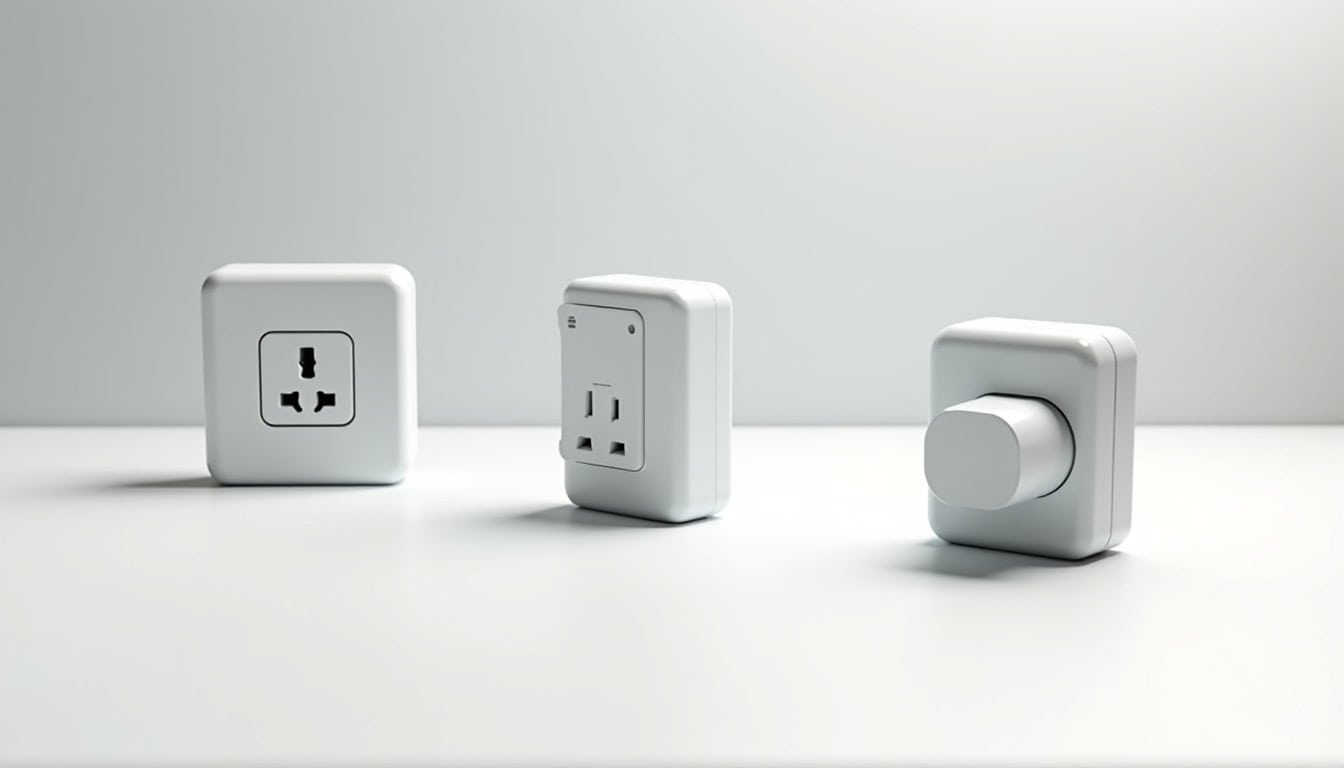 Différents types de bornes de recharge pour véhicules électriques: prise renforcée, wallbox monophasée et triphasée