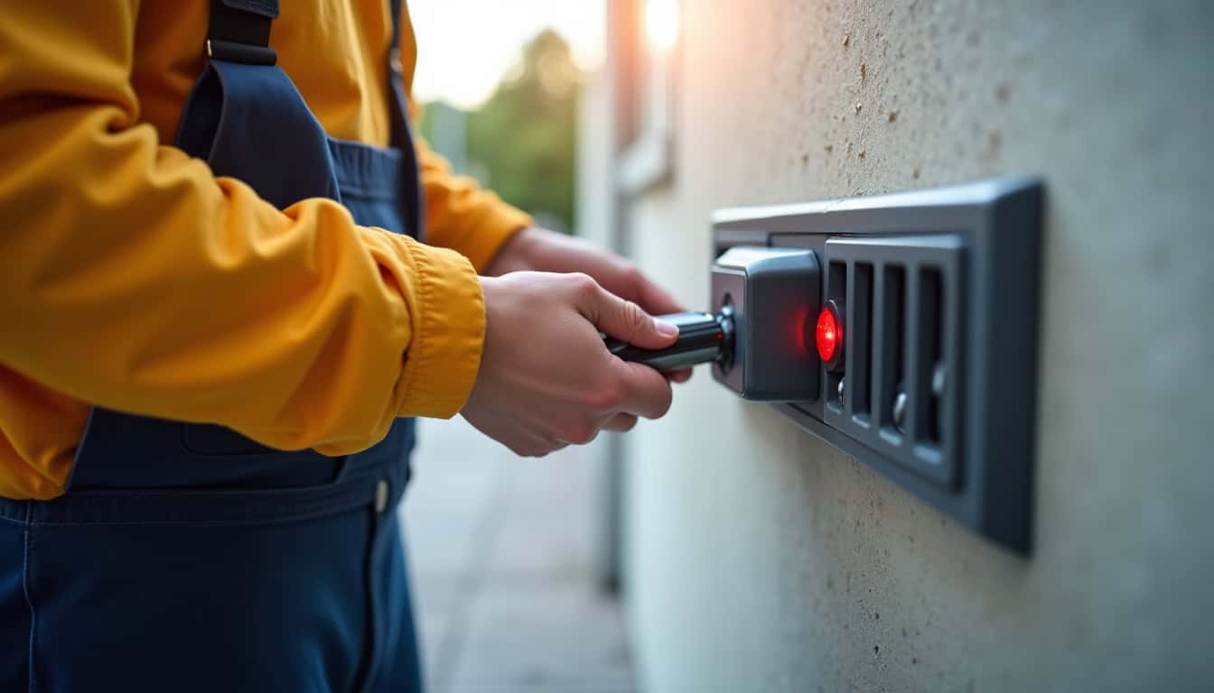 Électricien certifié IRVE en train d