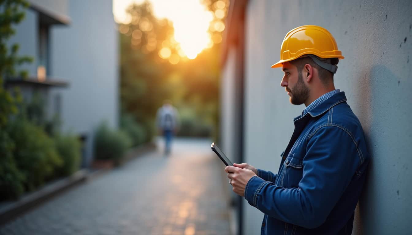 Électricien certifié IRVE en train d