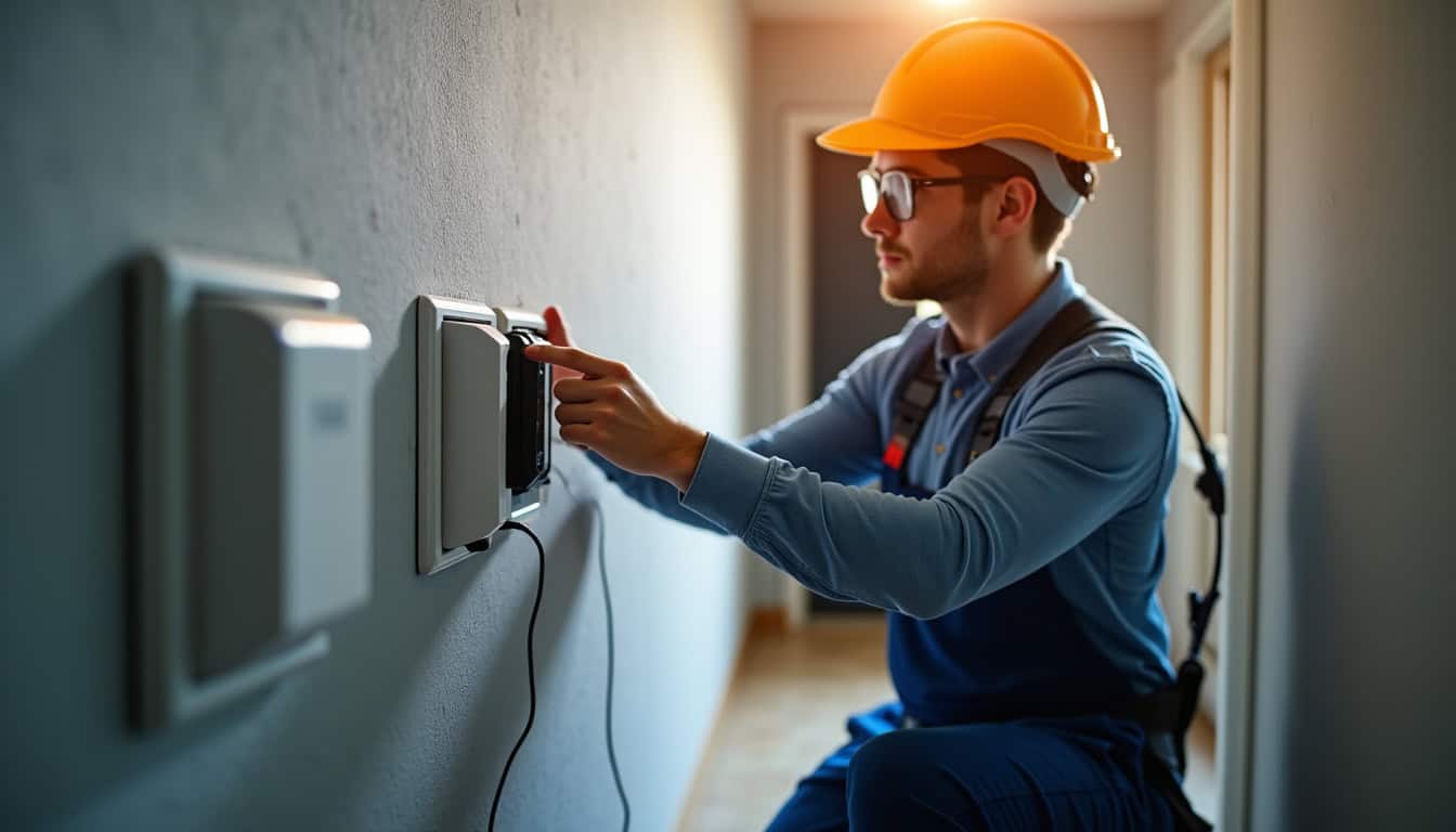 Électricien en intervention pour l