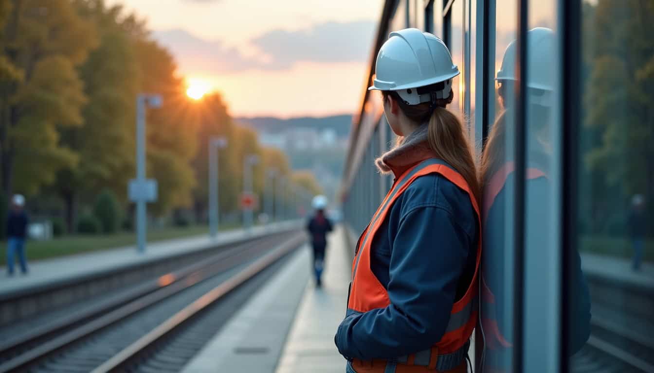 Électricien en train d