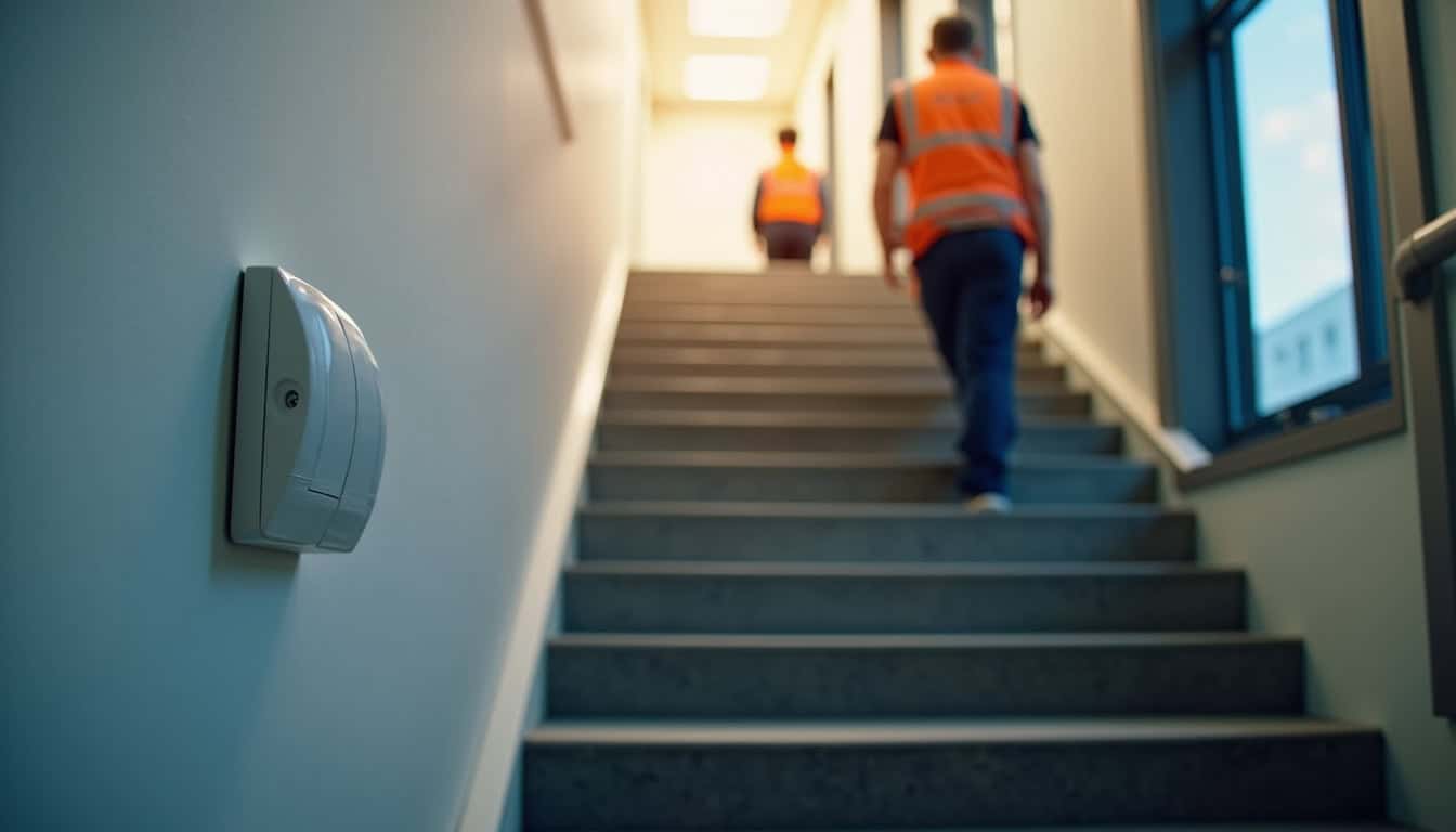 Électricien en train d