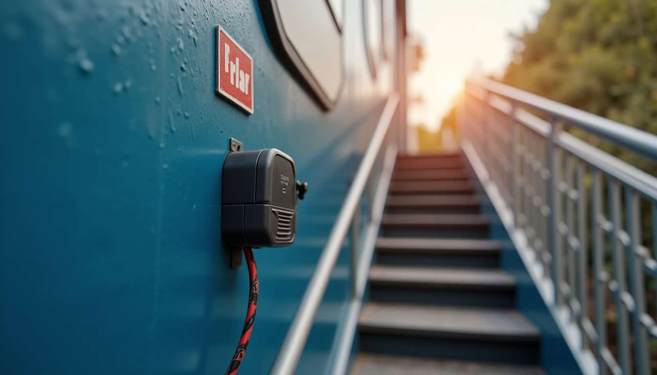 Électricien IRVE en train d