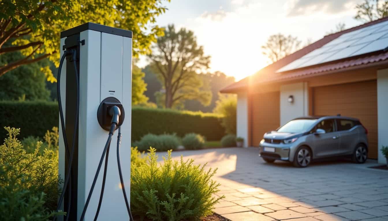 Installation d’une borne de recharge couplée à des panneaux solaires à Moulins