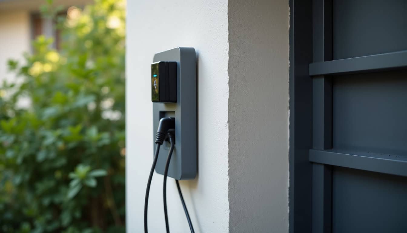 Prise renforcée installée dans un garage à Saint Aulaye-Puymangou